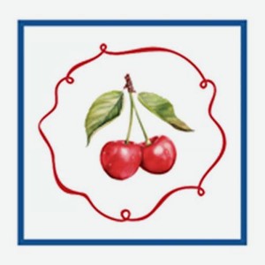 Салфетки бумажные с рисунком Вишня 20шт 33*33см 110 г