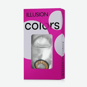 ILLUSION Цветные контактные линзы colors ELEGANCE brown, -1.50 / 8.6 / 14 / 2шт.