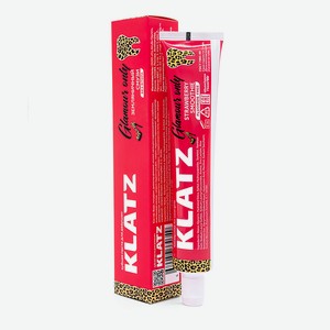 KLATZ Зубная паста для девушек GLAMOUR ONLY Земляничный смузи без фтора, 75 мл