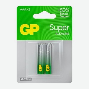 Батарейки Gp Super алкалиновые ААА 2шт 27 г