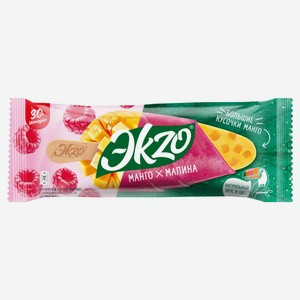 Мороженое молочное «Эkzo» Манго-малина с кусочками манго, 70 г