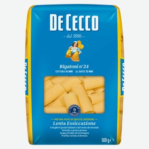 Макаронные изделия De Cecco Rigatoni Ригатони №24 Италия, 500 г