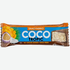 Батончик Snaq Fabriq Coco Tropic Манго-маракуйя 40г, 40 г