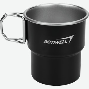 Кружка туристическая ACTIWELL 300мл, нержавеющая сталь, Арт. MU082007-1