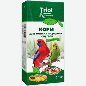 Корм для мелких и средних попугаев Triol с фруктами 500г 500 г