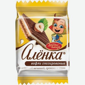 Вафли с молочной начинкой орехами и какао Алёнка 20г 20 г