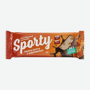 Протеиновый батончик со вкусом панна-котты с карамелью Sporty 40г 40 г