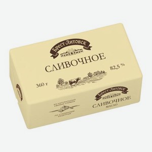 Сладко-сливочное масло Брест-Литовск 82.5% 360г 360 г
