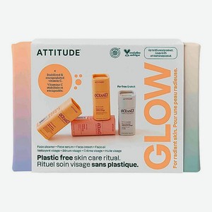 ATTITUDE Набор для ухода за лицом Oceanly Phyto-Glow Travel Size Gift Set, 8.5 г х 4