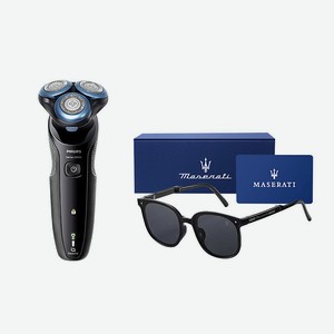 PHILIPS Электробритва Series 5000 S5066 + Солнцезащитные очки Maserati, Цвет: Черный