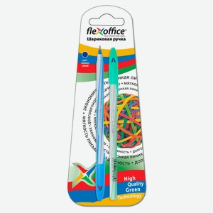 Ручка шариковая Flexoffice Candee 0,6 мм Синяя, 2 шт