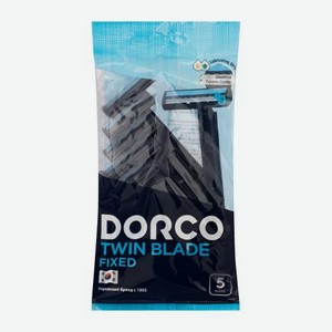 Одноразовый станок для бритья Dorco TD708 с фиксированной головкой 2 лезвия с увлажняющей полоской 5шт 23 г