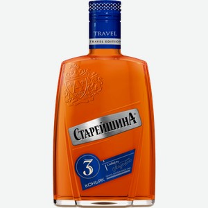 Коньяк Старейшина Travel 3 года 40% 250мл 250 г