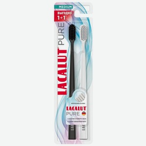 Зубная щётка Lacalut Очищающая (Pure) средней жесткости 2 шт.