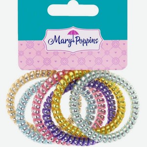 MARY POPPINS Набор резинок для волос  Пружинка тонкая , Бежевый