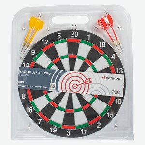Дартс, магнитное полотно диаметром 30 см, 4 дротика