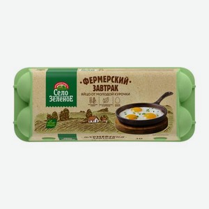 Яйцо куриное Село Зеленое Деревенское С2 10шт 500 г