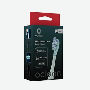 OCLEAN Насадка для электрической зубной щётки Ultra Gum Care, Зеленый, 2 шт, мягкие