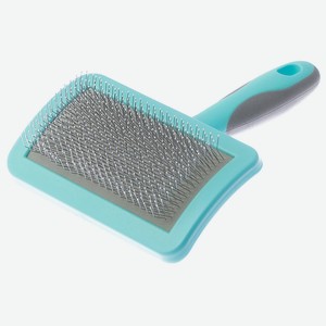 DELIGHT PET Пуходерка серия AQUA пластиковая, с мягким кордом и каплей, средняя, Бирюзовый