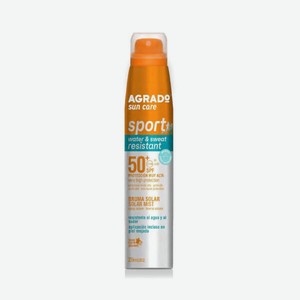 AGRADO Солнцезащитный водостойкий спрей мист SPF50+ SPORT, 200 мл