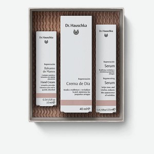 DR. HAUSCHKA Набор для регенерирующего ухода Dr. Hauschka: Крем для лица + Сыворотка + Крем для рук, 40 мл + 12,5 мл + 10 мл