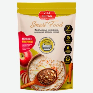 Семена льна и чиа Vita Brown со вкусом яблока и корицы, 160 г