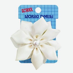 Бежевый цветок на резинке SCHOOL Collection Beige flower elastic