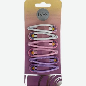 Заколки детские для волос LAF 6шт в ассортименте 12 г