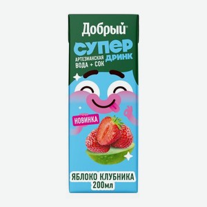 Напиток Добрый ActiveKid яблоко-клубника 200мл 200 г