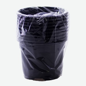 Горшок для рассады пластиковый круглый V 260, d9, h6,8, см, черный, 8 шт