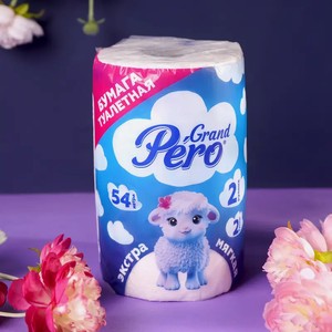 Туалетная бумага, GrandPero, 2 слоя, 2 рулона