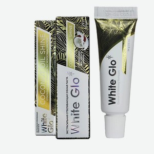 WHITE GLO Зубная паста отбеливающая с кокосовым маслом Coconut Oil Shine, 24 г