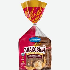 Хлеб Коломенский Злаковый пшенично-ржаной с семенами подсолнечника и льна, 300г