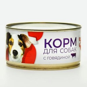 Консервированный корм НАША ЛАПА для собак с говядиной 325 гр.