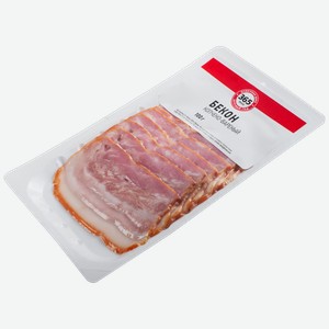 Бекон копчено-вареный 365 дней, нарезка, 100г