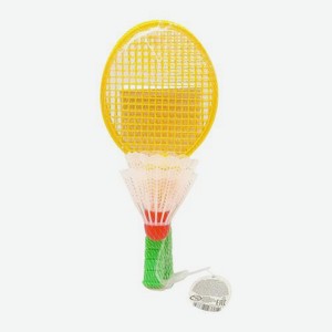 Бадминтон ракетка с воланом в сетке Уникс в ассортименте 40 г