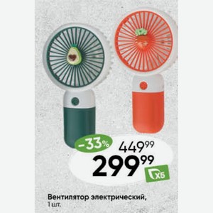 Вентилятор электрический, 1 шт.