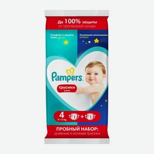 Трусики Pampers Premium Care 4 размер 9-15кг дневные 1шт+ночные 1шт 81 г