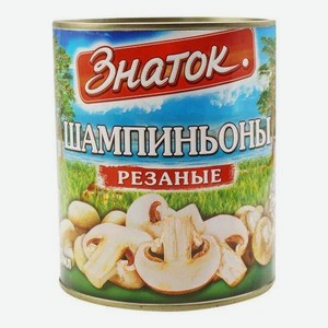 Шампиньоны резаные 425мл жб Знаток