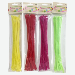 Проволока пушистая АШАН Красная птица, 20 шт в ассортименте