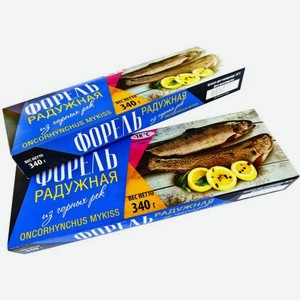 Форель радужная потрошеная с головой замороженная 340г 340 г
