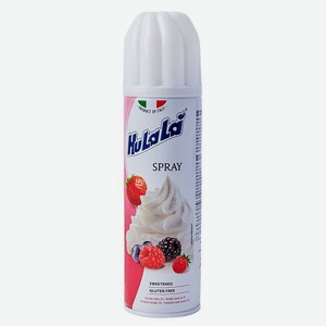 Крем взбитый Hulala Spray растворимый с сахаром без глютена 24% ЗМЖ, 250 г