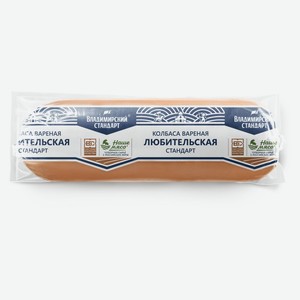 Колбаса вареная «Владимирский стандарт» Любительская стандарт со шпиком 1 Сорт, ~ 0,4 кг цена за 100 г