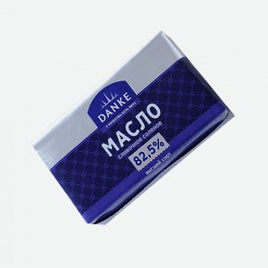 Масло сливочное Danke 82.5%, 180 г, фольгированная обертка