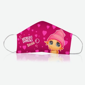 MORIKI DORIKI Текстильное изделие для детей и подростков: повязка многоразовая двухслойная SHUSHI, 1 шт.