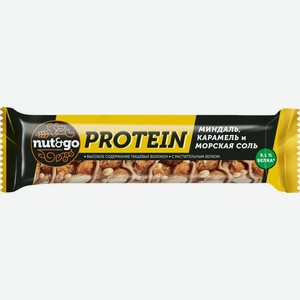 Батончик NUT&GO Protein миндаль карамель и мор. соль, Россия, 40 г