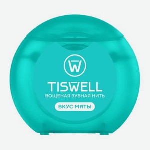 Зубная нить Tiswell вощеная вкус мяты