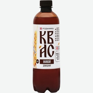 Квас ДОМАШНИЕ РЕЦЕПТЫ Роданика Муромский домашний нефильтрованный неосветленный, Россия, 0,5 L