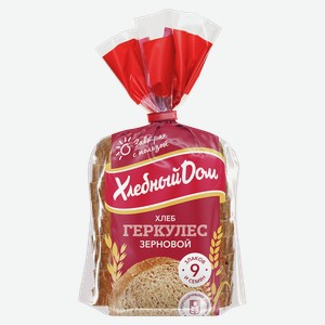 Хлеб Геркулес ХЛЕБНЫЙ ДОМ зерновой, нарезка, 0.25кг