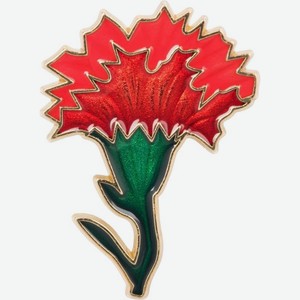 Значок Память поколений Красная гвоздика из картона 1шт.